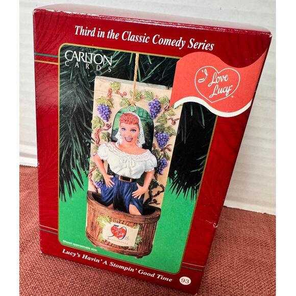 Carlton Cards VTG I love Lucy Havin A Stompin Good Time Christmas Ornament - Picture 3 of 6